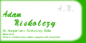 adam miskolczy business card